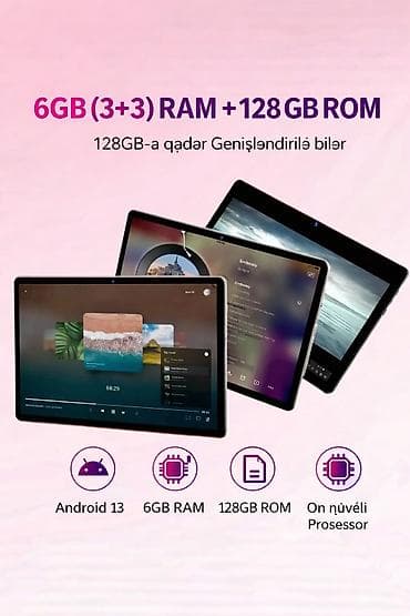 planşet tablet: CRELANDER planşet dəsti Əsas xüsusiyyətlər: - Android 13 əməliyyat — 4