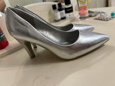 ayaq altinda mazol: Tuflilər, Ölçü: 37, rəng - Gümüşü, İşlənmiş — 2