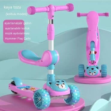 самокаты в баку: Scooter 🌀 Açılıb yığılır 🌀 Oturub sürmək olur 🌀 işıqlı 🌀 səbəti ve — 5