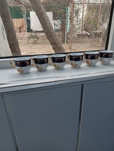 ağ çiçəyim: Qəhvə dəsti, rəng - Ağ, Farfor — 1