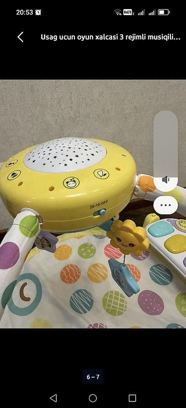 oyuncaglar: Uşaq üçün musiqili oyun xalçası və aktivlik mərkəzi - Dairəvi yumşaq — 2