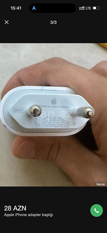 iphone 5 ekrani: Məhsul: Apple iPhone adapter başlığı - Güc: 35W (üzərində “35W” — 1