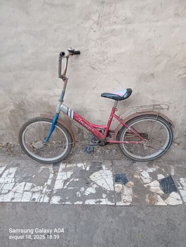 qiz ucun velosiped: "Лидер+" markalı, qırmızı və gümüşü rənglərdə hazırlanmış uniseks — 1