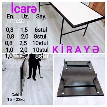 arenda kompressor: Stol stul icaresi, kirayə qablar Ad günləri, nişan, xına, toy axşamı — 3