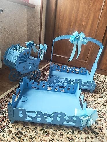 Мебельные услуги: Uşaq temalı dekorativ dəst – mavi rəngdə - Material: kəsimlə — 2