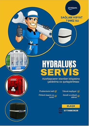 Кухонные плиты и варочные поверхности: HYDRALUKS – Su filtrləri üzrə servis və quraşdırma - Su təmizləmə — 1