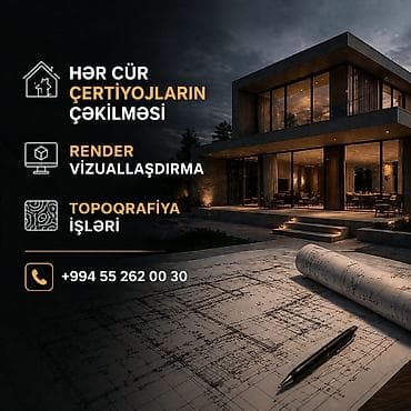 elmler: Memarlıq və mühəndislik xidmətləri - Hər cür çertyojların çəkilməsi — 1