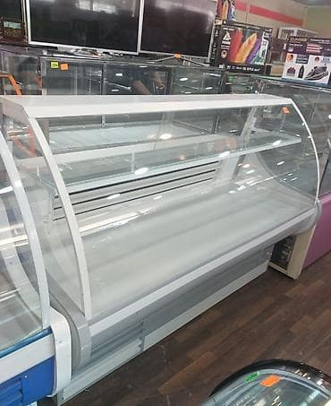 Промышленные морозильники: Şüşəli soyuducu vitrin - Ön və yuxarı hissəsi tam şüşə, məhsulların — 1