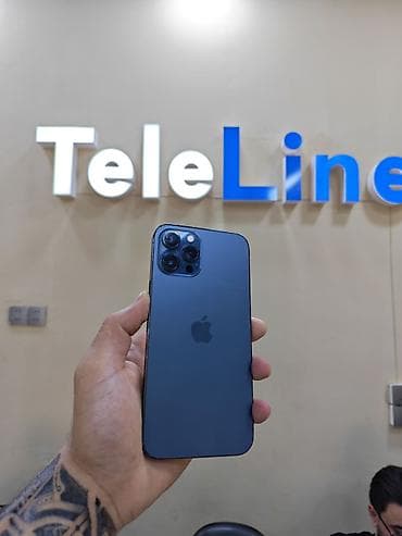 IPhone 12 Pro Max, 128 GB, Pacific Blue, Zəmanət, Simsiz şarj, Face ID