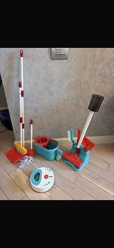 Digər oyun dəstləri: Uşaq üçün təmizlik oyuncaqları dəsti - Komplekt: mop və vedrə — 1
