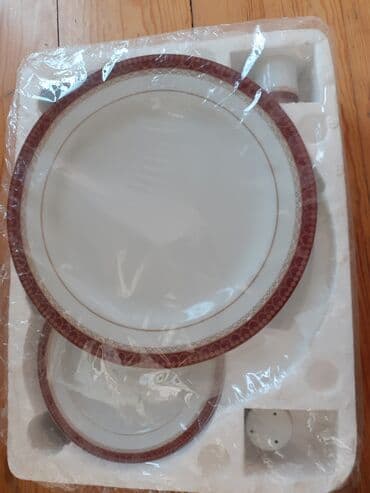 2 bolmeli tava: Boşqablar, rəng - Ağ — 1