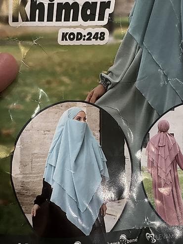 kurtka qadın: Məhsul: 3qat /3laylı Suffle Khimar !qara❗️❗️❗️ Təsvir: - Rəng: qara - — 5