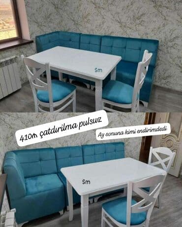 mətbəx ucun divan: *Sifarişlə hazırlanır* ✔️Kuxna üçün stol stul dəsti✨✨. 2 stul 1 — 2