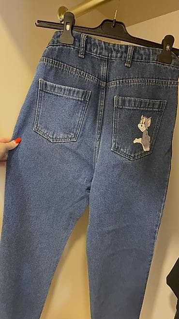 Аксессуары: Etika Fashion brendinin mavi rəngli denim şalvarı. Klassik beşcib — 2