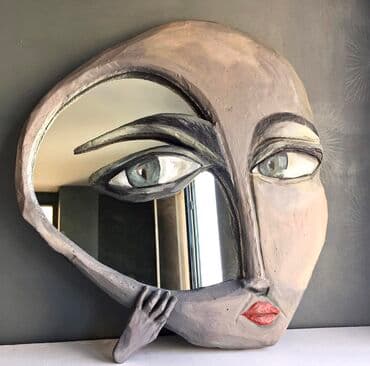 зеркало для ванной: Зеркало Настенное, Декоративное, Ручная работа — 1