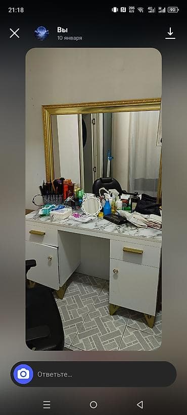 Gözəllik salonu üçün mebel və avadanlıq dəsti - Vizaj masası: geniş