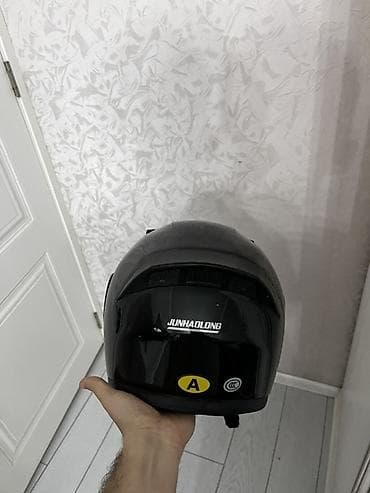 qara plyonka: JUNHAOLONG tam örtülü motosiklet dəbilqəsi - Rəng: parlaq qara - — 4