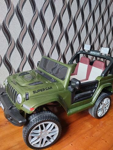 akumulator usaq masinlari: Uşaq elektrik maşını – “Super Car” off-road jeep stili 📎Uzerinde — 1