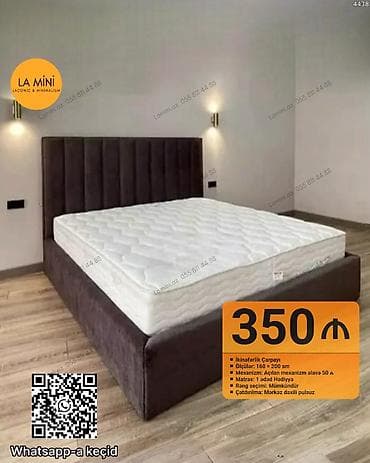 Ev və bağ: İkinəfərlik çarpayı, Bazalı, Matras ilə — 1