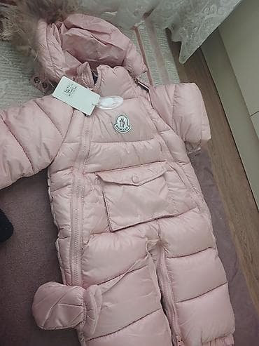 Uşaq üçün qış kombinezonu – açıq çəhrayı rəngdə, şişmə model