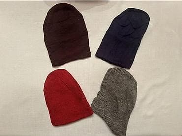 milli papaqlar: Toxuma papaqlar dəsti - Modellər: beanie tipli, klassik sadə dizayn - — 2