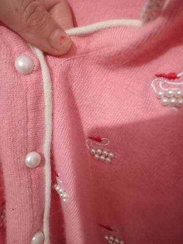 geyim aliram: Usaq kardiqanları dəsti - Model 1: Tünd göy kardiqan – ağ — 4