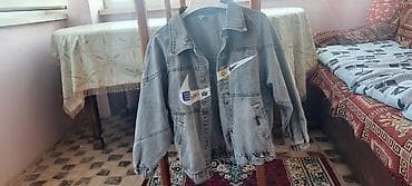 Denim cins gödəkçə - Rəng: açıq boz (yuyulmuş denim effekti) -