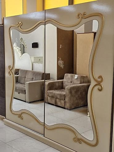 ayna qapi: Dolab satılır - Model: sürgülü qapılı, iri güzgülü qarderob - Dizayn — 1