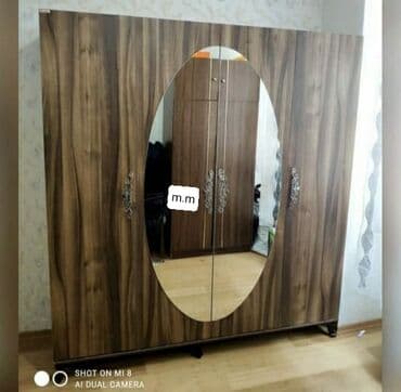 ikinci əl paltar dolabı: Yeni, Açılan, 4 qapılı Düz dolab, Qarderob, paltar dolabı, Azərbaycan — 2