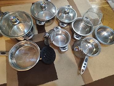 Qazan, rəng - Gümüşü, Paslanmayan polad — 2