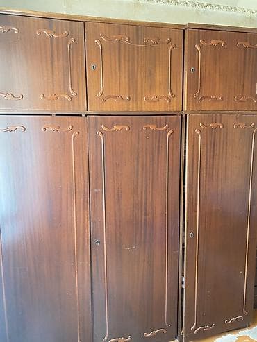 İşlənmiş, 3 qapılı, Qəhvəyi, Taxta, Açılan, Düz dolab