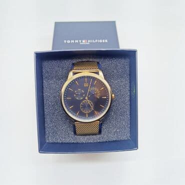 el fecr saat: İşlənmiş, Qol saatı, Tommy Hilfiger, rəng - Qızılı — 1