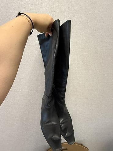 qadın çəkmələri: Çəkmə, Massimo Dutti, Ölçü: 39, rəng - Qara, İşlənmiş — 2