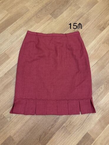 юбки солнце клеш: Мини Юбка, Джинс, M — 11