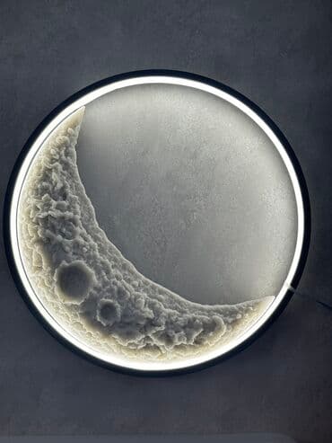 divar sticker: İşıqlı dekor ay 3 fərqli rəng temperaturuna malik( ağ; sarı; gün — 3