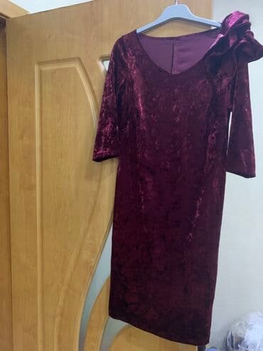 toxunma yun donlar: Məhsul: Qadın məxməri don - Rəng: Dərin bordo/şərab rəngi - Parça — 3