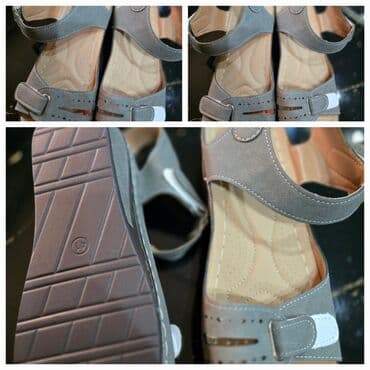 женские низкие кеды: Qadın sandaleti – 39 raz, təzə - Rəng: boz (açıq bej içlik, ağ — 1