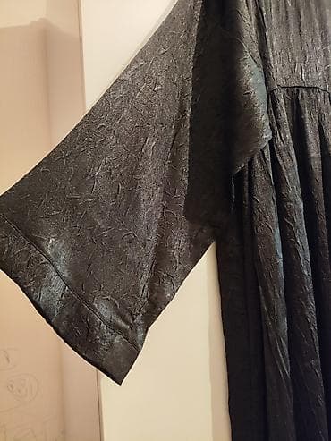 Abaya Yenidir qırışlı sətindəndir materialı L ölçüdür.Qara — 3