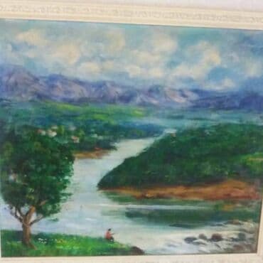 Yagli boya ile cekilib