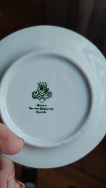 Süfrə qab-qacaqı: Qəhvə dəsti, rəng - Yaşıl, Farfor, 6 nəfərlik, Almaniya — 1