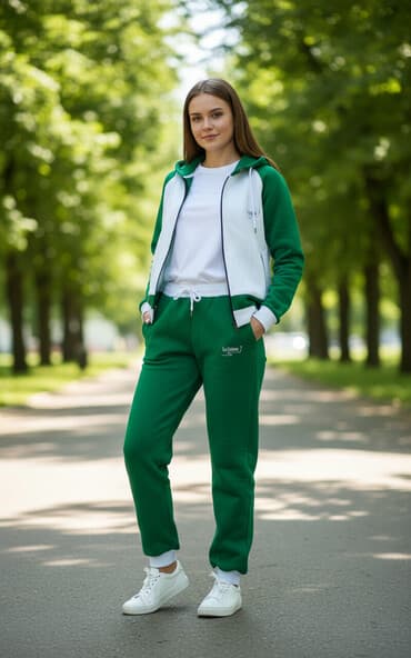 kişi ucun yay kostyumları: İdman dəsti, M, rəng - Yaşıl — 1