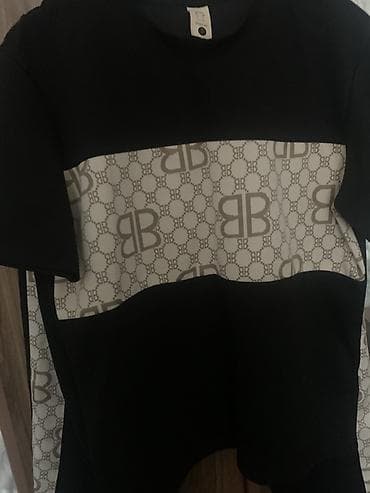 Futbolka, Balenciaga, XL, rəng - Qara