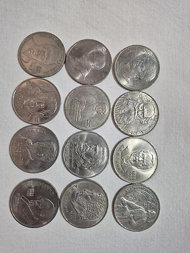 Юбилейные монеты времен СССР ( медно-никелевый сплав), номиналом 1руб — 4