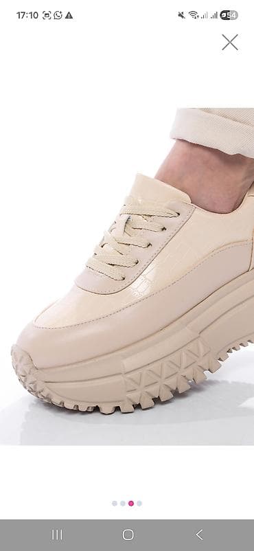 krasovkalar qadin ucun: Ölçü: 37.5, rəng - Bej, İşlənmiş — 2