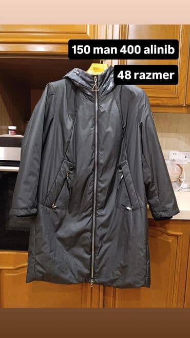 kapüşonlu qadın şubaları: Qadın üst geyimləri – 48 razmer və 3XL 1) Qəhvəyi palto - 48 razmer - — 2