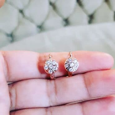 tek qizil gul qiymeti: Sırğa, Çəhrayı qızıl, 585 Əyar, 223 g — 1