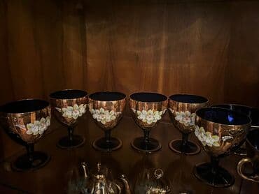 продам бутылки стеклянные: Бокалы, цвет - Золотой, Стекло, Набор из 6 шт. — 2