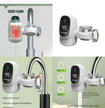 hamam krantları: Su qizdirici Ani sunqizdirici İsti su krani ✅LCD Temperatur Ekranı — 3