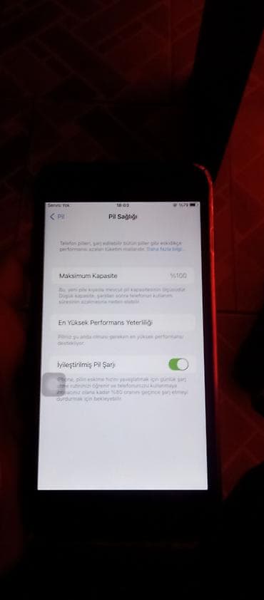 IPhone – Pil Sağlığı 100% Xüsusiyyətlər: - Pil Sağlığı bölməsində