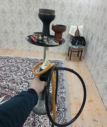 Nərgilə komplekti - Şüşə kolba: qalın şüşədən, klassik iri həcm. -